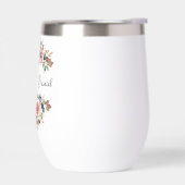 Simple Mariage Floral Élégant Parulateur à vin the (Gauche)