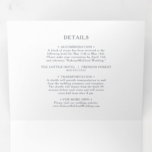 Simple Mariage Floral Rustique Tout en un triple (Intérieur en premier)