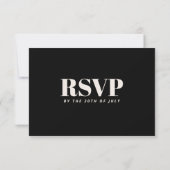 Simple Mariage Moderne Minimaliste RSVP (Dos)