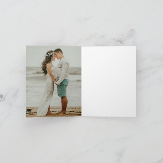 Simple Mariage Orange Branch Merci Note (Intérieur)