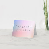 Simple Mariage Rose Lilac Ombre Nom Carte Place (Devant)