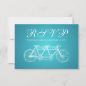 Simple mariage RSVP Tandem Vélo Turquoise (Devant)
