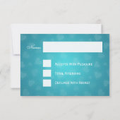 Simple mariage RSVP Tandem Vélo Turquoise (Dos)