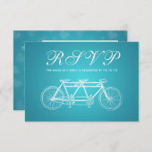 Simple mariage RSVP Tandem Vélo Turquoise (Devant / Derrière)