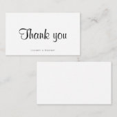 Simple mariage rustique merci carte de visite (Devant / Derrière)