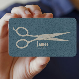 Simple masculine barbier Carte de visite styliste