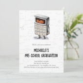 Simple Math Preschool Graduol Party Invitation (Debout devant)