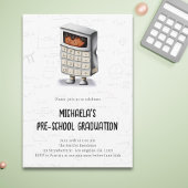 Simple Math Preschool Graduol Party Invitation