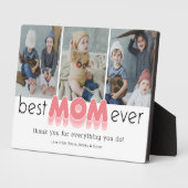 Simple Meilleure Maman Plaque Photo (Côté)