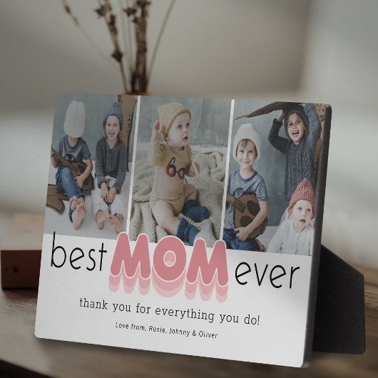 Simple Meilleure Maman Plaque Photo