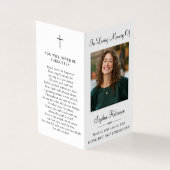 Simple Memorial Funeral 2 Photo Folder Prayer Card (Outside)