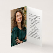 Simple Memorial Funeral 2 Photo Folder Prayer Card (Inside)