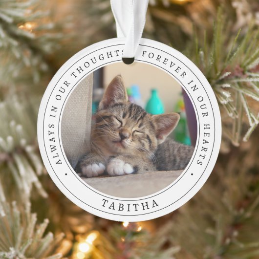 Simple Mémorial Souvenir Chat Photo d'animal de co (Arbre)