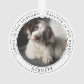 Simple Mémorial Souvenir Chien Photo d'Animal de C (dos)