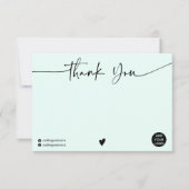 Simple ment vert merci script logo qr code (Devant)