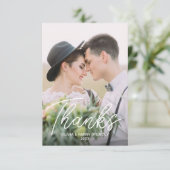 Simple Merci 2 Mariage photo Carte de remerciement (Debout devant)