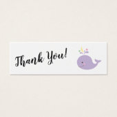 Simple Merci avec Cartes Insérées Baleine Violette (Devant)