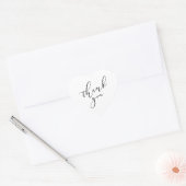 Simple merci coeur faveur autocollant (Enveloppe)