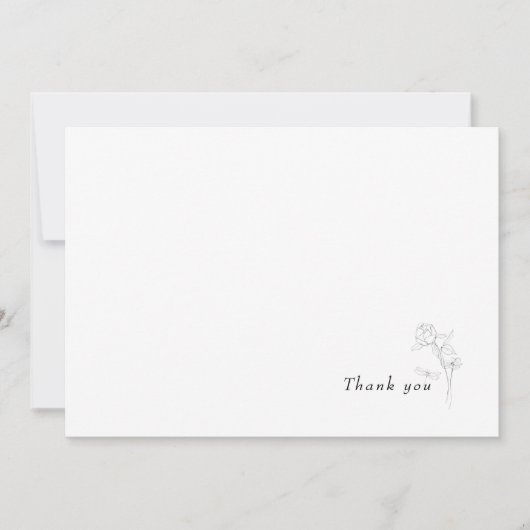 Simple Merci Floral Stem Love Memory (Devant)