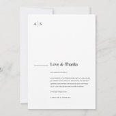 Simple Merci Photo Mariage moderne (Dos)