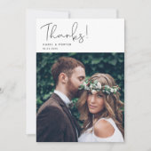 Simple Merci Script Modern Mariage Photo (Devant)