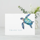 Simple Merci Turquoise de tortue de mer (Debout devant)
