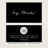 Simple Merci Votre Logo Remise Clients Insertion (Devant & derrière)