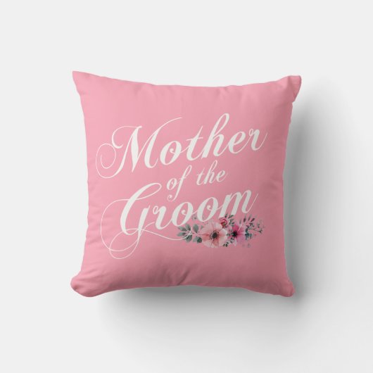 Simple Mère du Marié Mariage | Coussin Jetable (Recto)