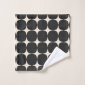 Simple Mid-Century Moderne Élégant Motif noir (Gant de toilette)