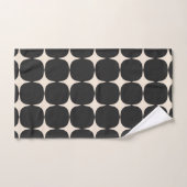 Simple Mid-Century Moderne Élégant Motif noir (Serviette à main)