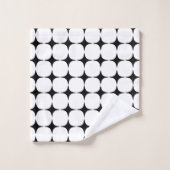 Simple Mid-Century moderne Motif noir et blanc (Gant de toilette)
