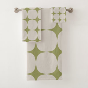 Simple Mid-Century Moderne Sage Motif vert