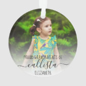 Simple mignonne Fiers Grand-parents Nom de la phot (dos)