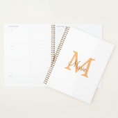 simple minimal add name monogram orange brown thr (Devant avec enveloppe)