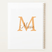 simple minimal add name monogram orange brown thr (Dos)