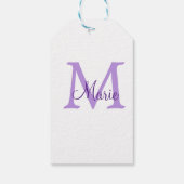 simple minimal add name monogram pink red throw cadeaulabel (Achterkant)