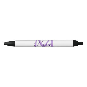 simple minimal add name monogram pink red   throw  zwarte inkt pen