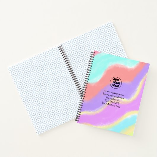 simple minimal add your logo/design here text  pos notitieboek (Binnen)