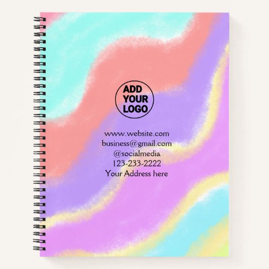 simple minimal add your logo/design here text pos notitieboek (Voorkant)