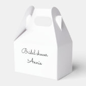 simple minimal add your name text bridal shower t bedankdoosjes (Achterkant)