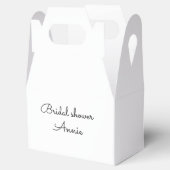 simple minimal add your name text bridal shower t bedankdoosjes (Geopend)