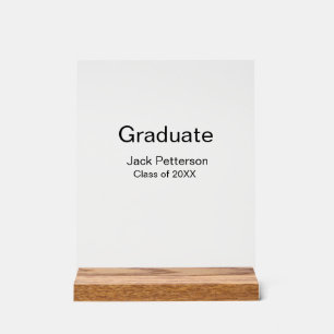 Simple Minimal afstuderen Add Name Modern Class Acryl Bord