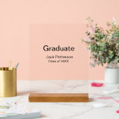 Simple Minimal afstuderen Add Name Modern Class Acryl Bord (Huwelijk)