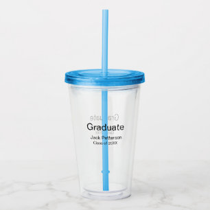 Simple Minimal afstuderen Add Name Modern Class Acryl Drinkbeker