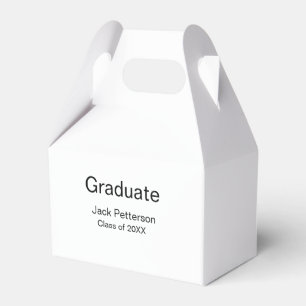 Simple Minimal afstuderen Add Name Modern Class Bedankdoosjes