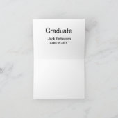 Simple Minimal afstuderen Add Name Modern Class Bedankkaart (Binnen)