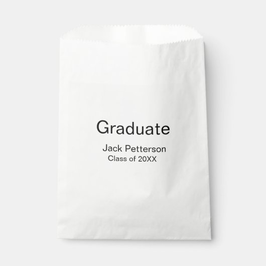 Simple Minimal afstuderen Add Name Modern Class Bedankzakje (Voorkant)