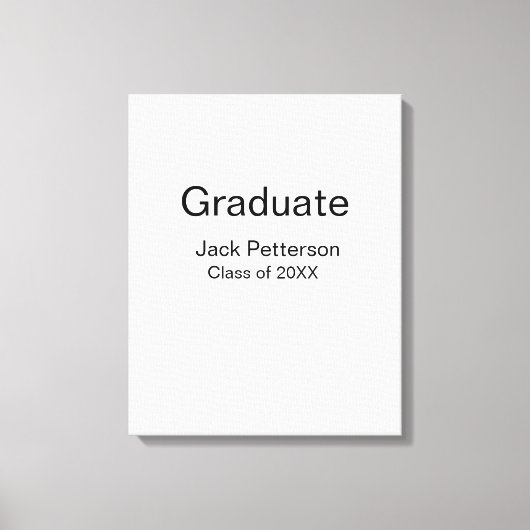 Simple Minimal afstuderen Add Name Modern Class Canvas Afdruk (Voorkant)