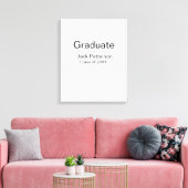 Simple Minimal afstuderen Add Name Modern Class Canvas Afdruk (Insitu (Woonkamer))