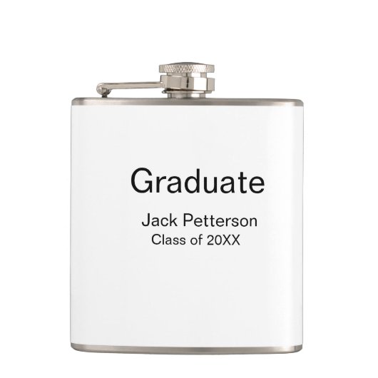 Simple Minimal afstuderen Add Name Modern Class Heupfles (Voorkant)